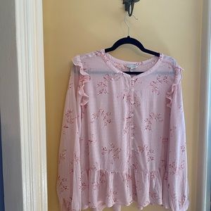 Lucky Brand Pink XL Blouse made with Environmentally Safe Model